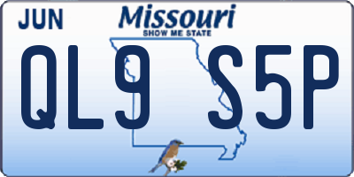 MO license plate QL9S5P