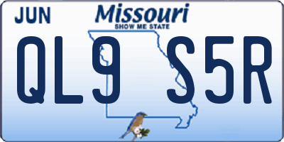 MO license plate QL9S5R
