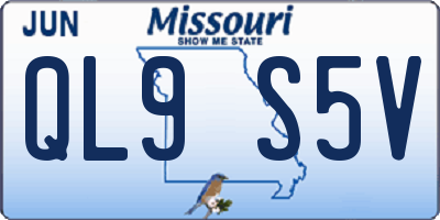 MO license plate QL9S5V