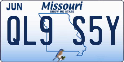MO license plate QL9S5Y