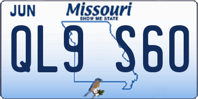 MO license plate QL9S6O