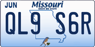 MO license plate QL9S6R