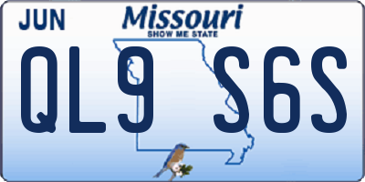 MO license plate QL9S6S