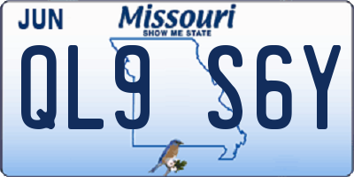 MO license plate QL9S6Y