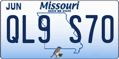 MO license plate QL9S7O