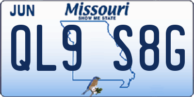 MO license plate QL9S8G