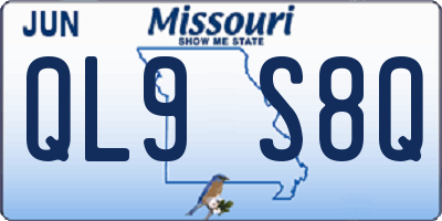 MO license plate QL9S8Q