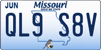 MO license plate QL9S8V