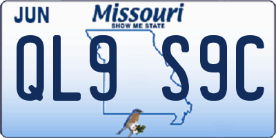MO license plate QL9S9C