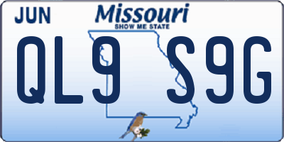 MO license plate QL9S9G