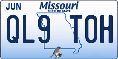 MO license plate QL9T0H