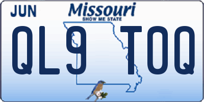 MO license plate QL9T0Q