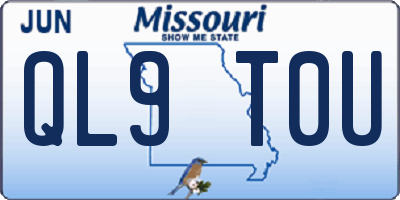MO license plate QL9T0U