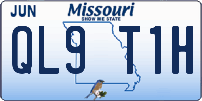 MO license plate QL9T1H