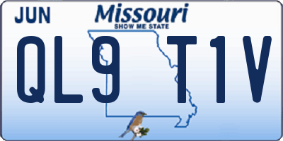 MO license plate QL9T1V