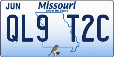 MO license plate QL9T2C