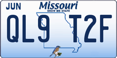 MO license plate QL9T2F