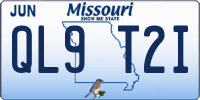 MO license plate QL9T2I