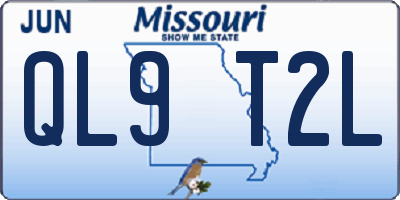 MO license plate QL9T2L