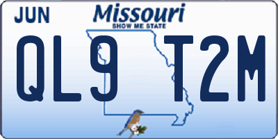 MO license plate QL9T2M