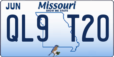 MO license plate QL9T2O
