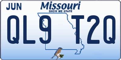 MO license plate QL9T2Q