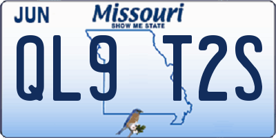 MO license plate QL9T2S