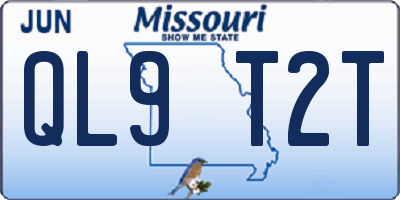 MO license plate QL9T2T
