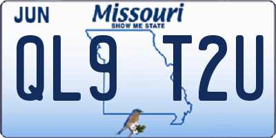 MO license plate QL9T2U