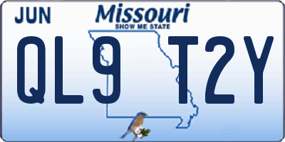 MO license plate QL9T2Y