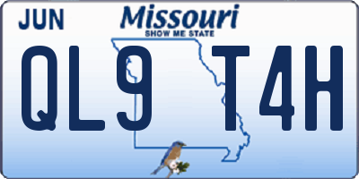 MO license plate QL9T4H