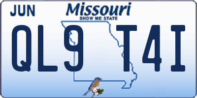 MO license plate QL9T4I