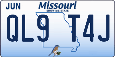 MO license plate QL9T4J