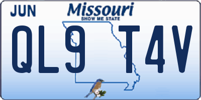 MO license plate QL9T4V
