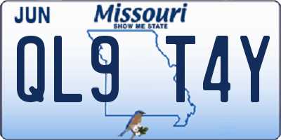 MO license plate QL9T4Y