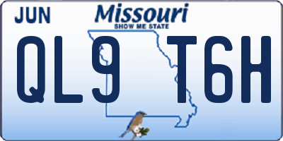MO license plate QL9T6H