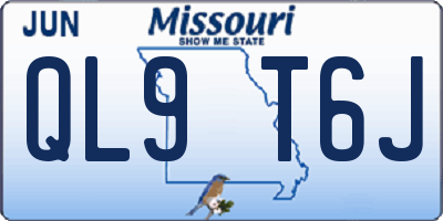 MO license plate QL9T6J