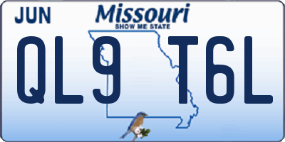 MO license plate QL9T6L