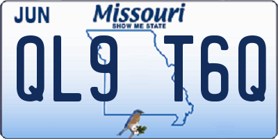 MO license plate QL9T6Q