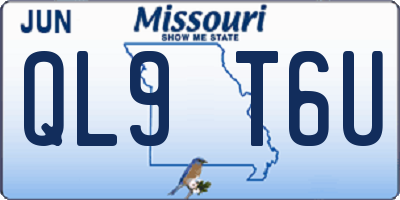 MO license plate QL9T6U