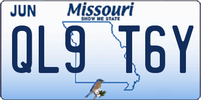 MO license plate QL9T6Y