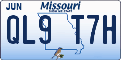 MO license plate QL9T7H