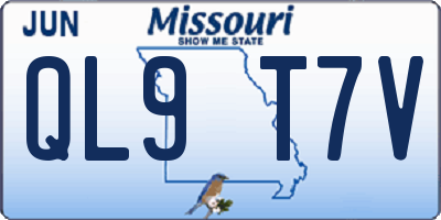 MO license plate QL9T7V