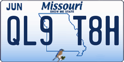 MO license plate QL9T8H