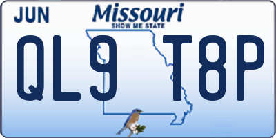 MO license plate QL9T8P
