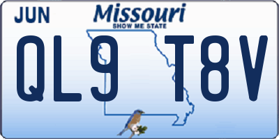 MO license plate QL9T8V