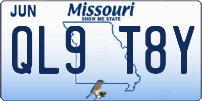 MO license plate QL9T8Y