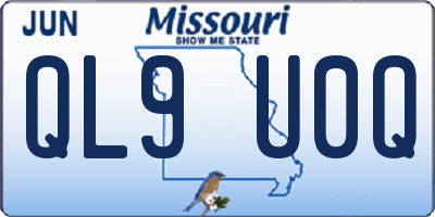 MO license plate QL9U0Q