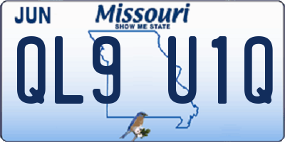 MO license plate QL9U1Q