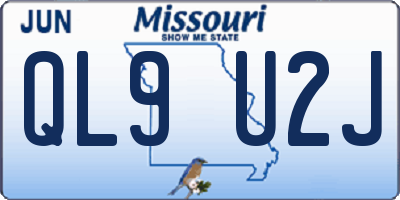 MO license plate QL9U2J